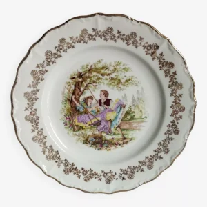 Assiettes porcelaine de France Digoin détourée