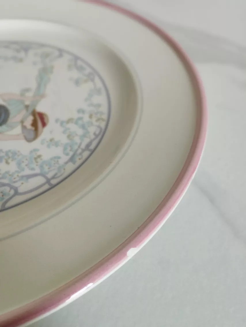 assiette plate primula, style art nouveau
