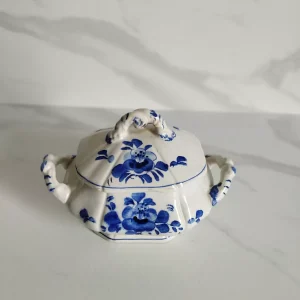 Sucrier bleu et blanc