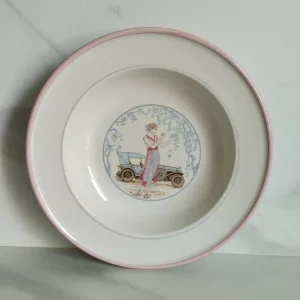 assiette creuse Primula style art nouveau