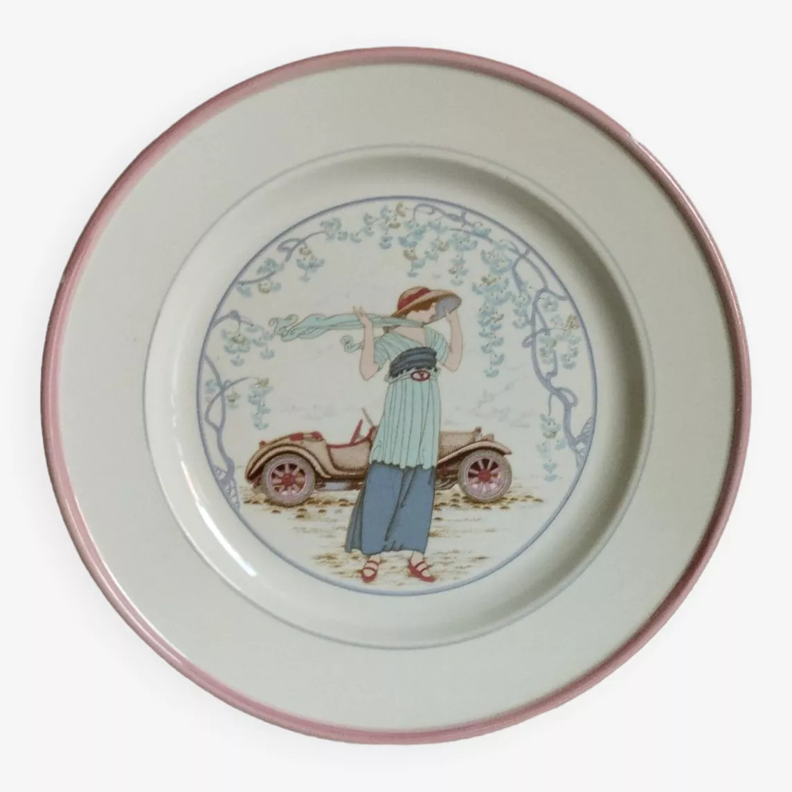 Assiette Plate Primula - Style Art Nouveau