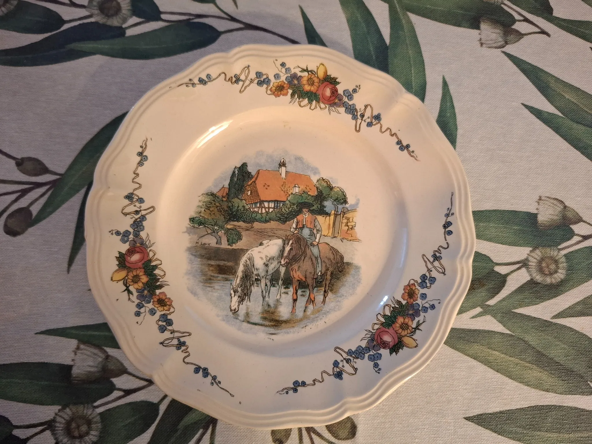 Lot de 2 assiettes dessert Obernai Digoin Sarreguemines – Image 5