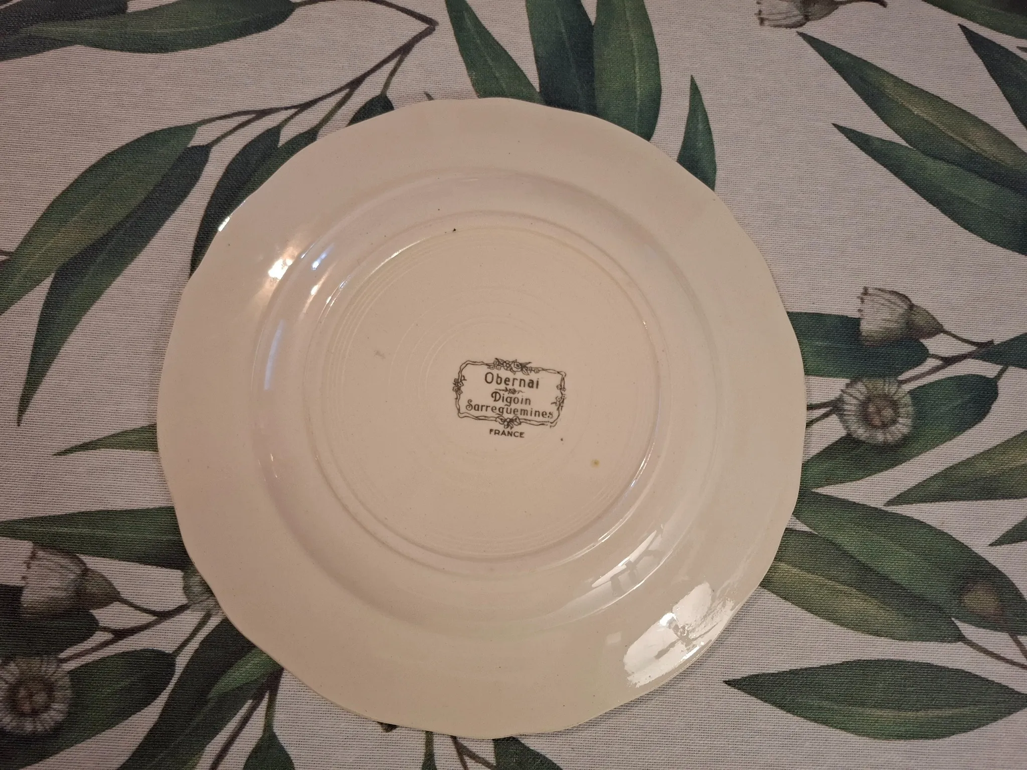 Lot de 2 assiettes dessert Obernai Digoin Sarreguemines – Image 2