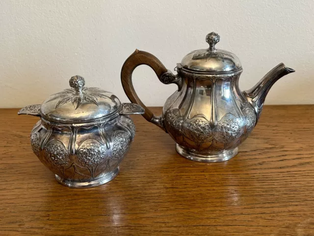 Gallia-Theiere-Pot-a-sucre-Art-Nouveau theire gallia christofle
